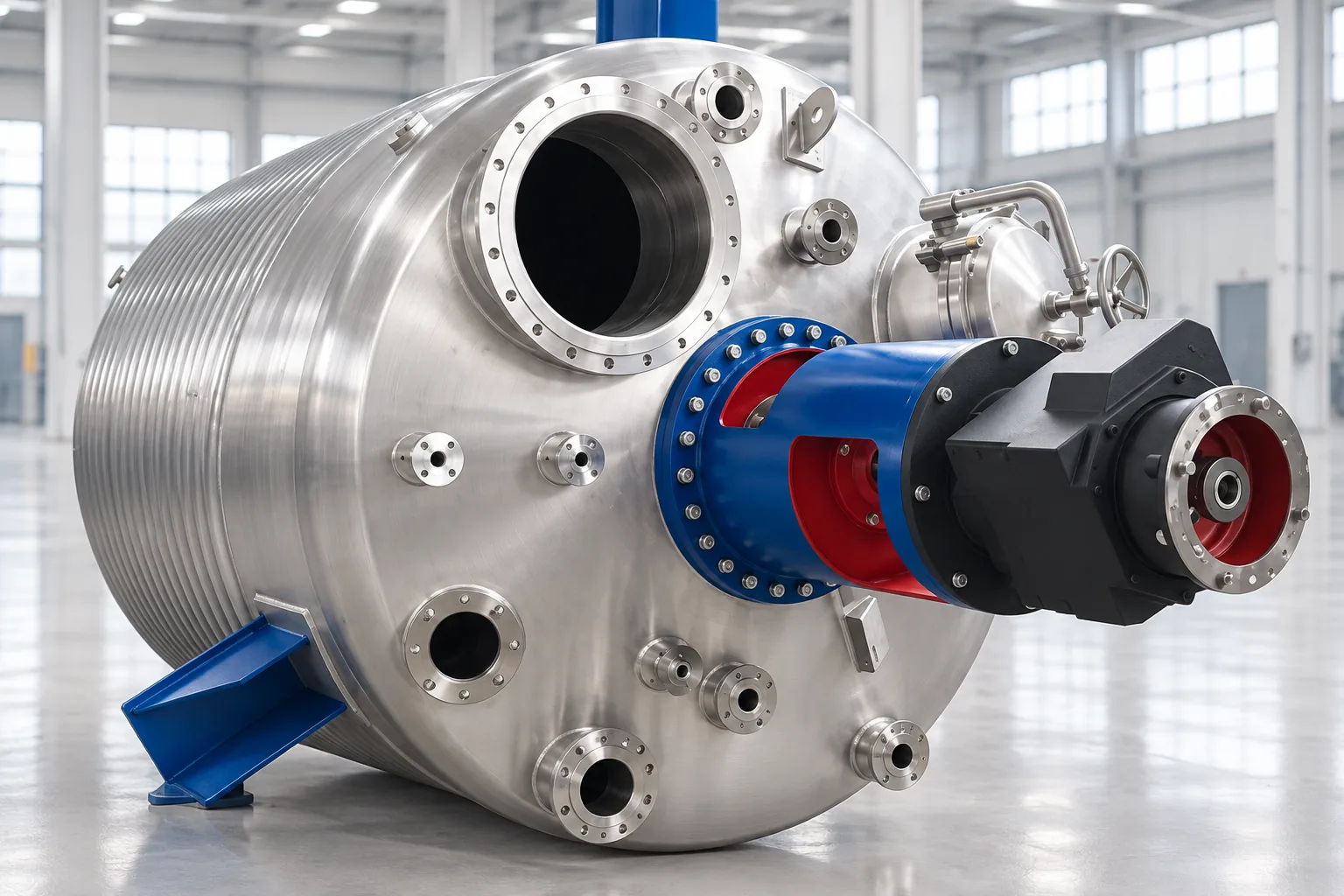 Motor bağlantılı endüstriyel mikserin temsili görseli