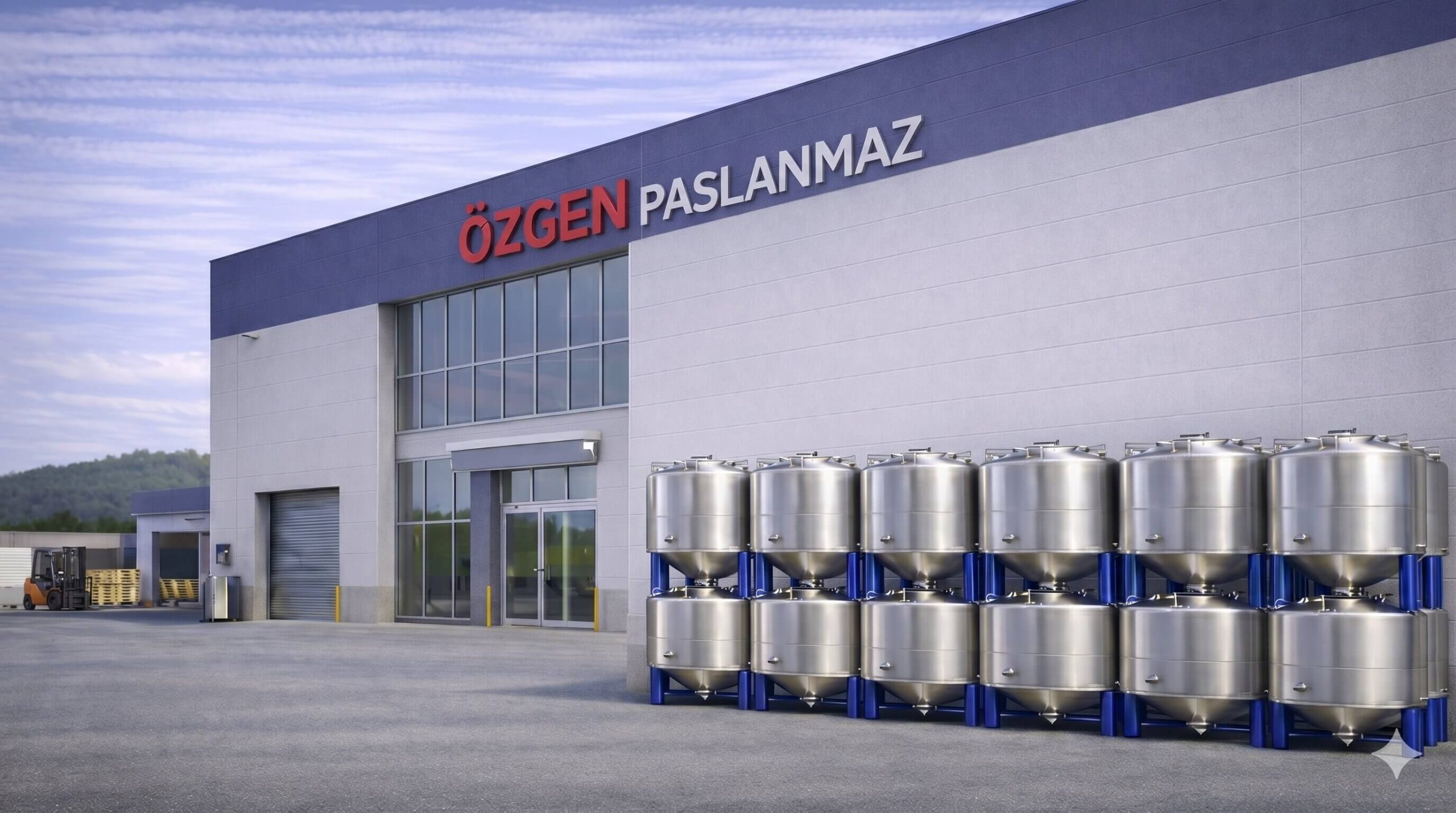 Endüstriyel paslanmaz çelik tank montajı